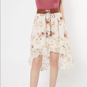Belted Ruffle Skirt